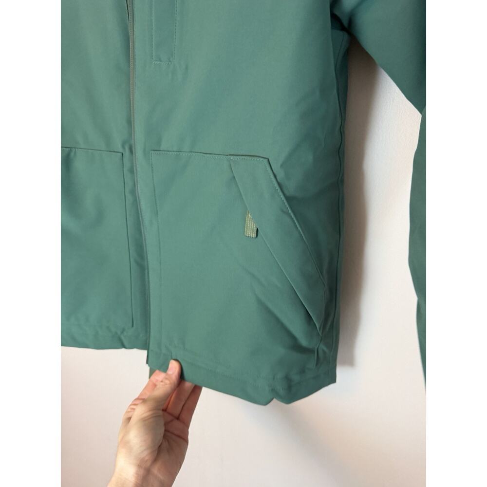 Patagonia Everyday Ready Hooded Jacket Conifer Green Waterproof Kids 10 NWT $169 - Picture 7 of 16